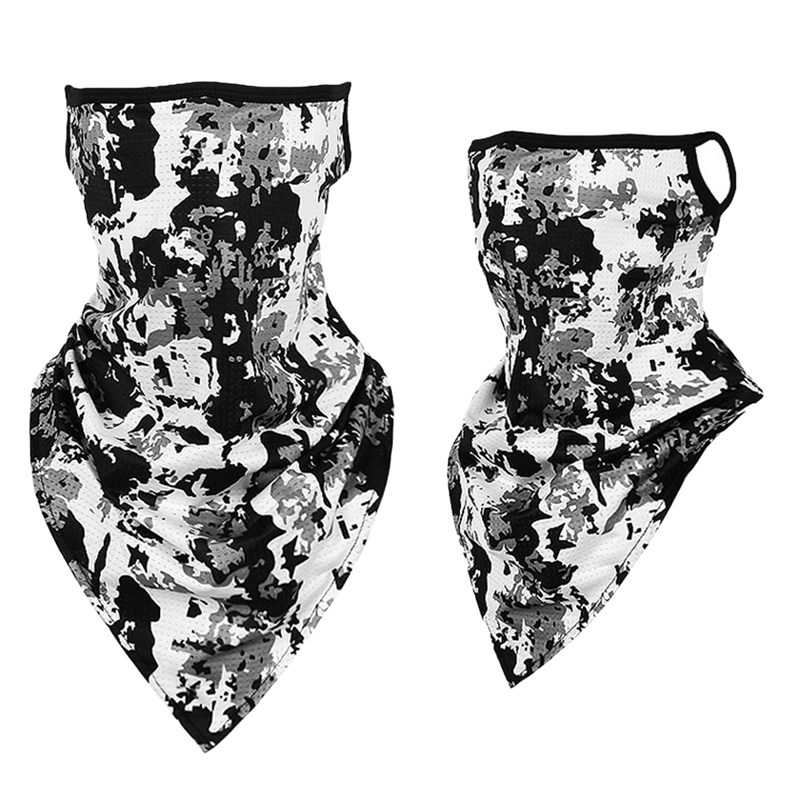 Triangle Ice Silk Scarf Casual Triangle Scarf Neck Gaiter Camouflage Printed Scarves For Adults: Camouflage