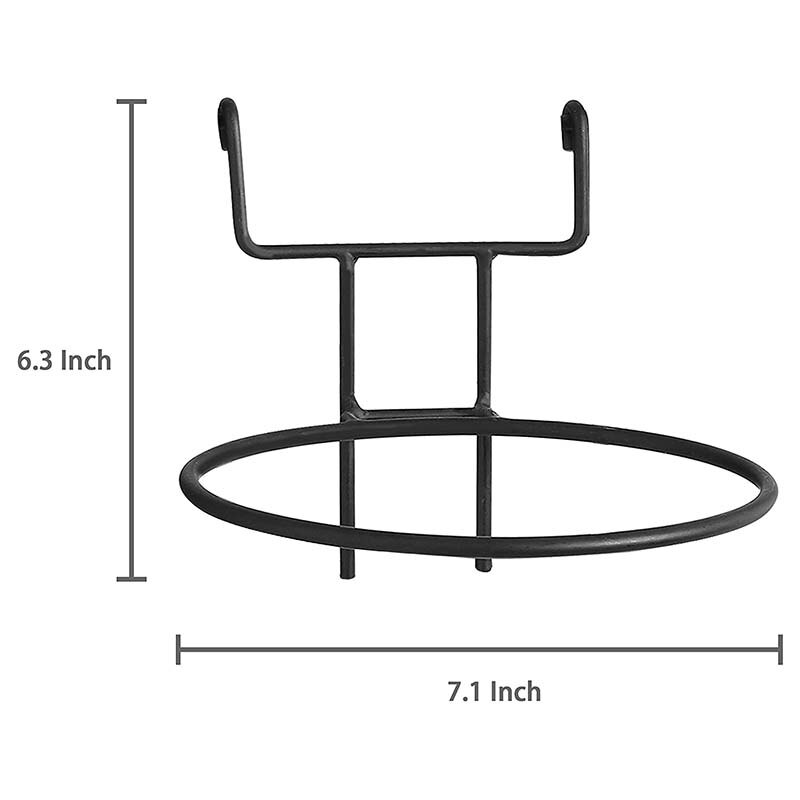 Soporte de maceta de flores colgante de alambre de Metal negro, adecuado para pared de celosía de alambre, juego de 6