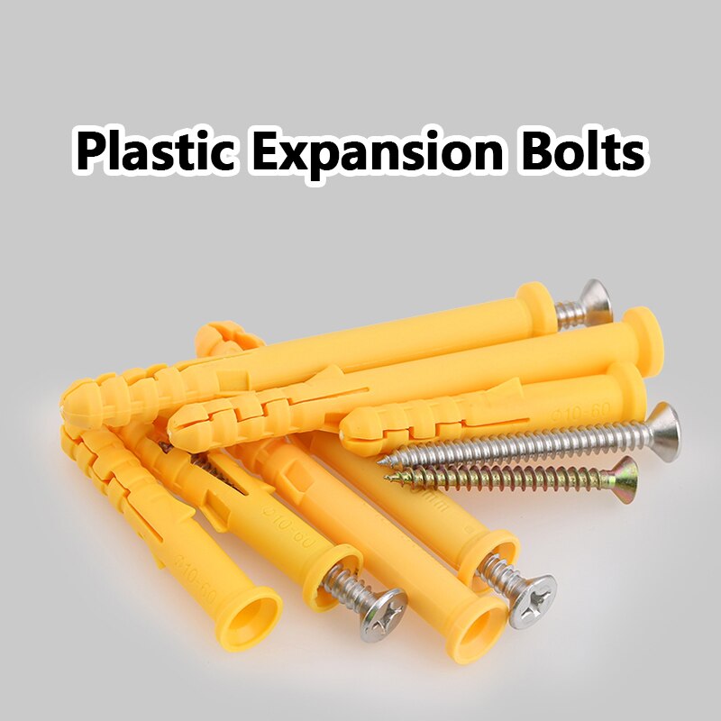 Rubber Plug Expansion Screw 304 Stainless Steel Self-tapping Screw Set Expansion Pipe Bolt 6/8/10mm For House Furniture Fixing