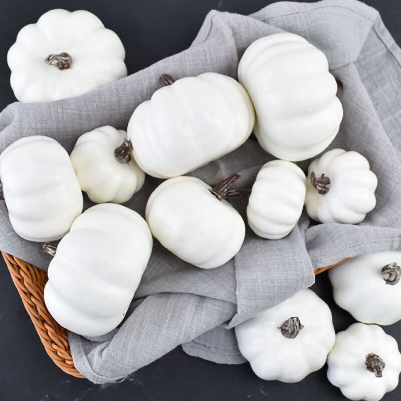 Artificial Pumpkins Lifelike Simulation Artificial Pumpkins 12 Pcs Festive Wedding Halloween Party Home Deco DIY Craft