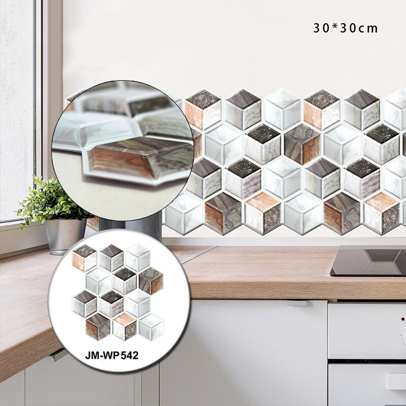 3D Solid Geometry Wallpaper sticker self-adhesive Moisture-Proof Mould-Proof home decor bedroom Living room wall paper stickers