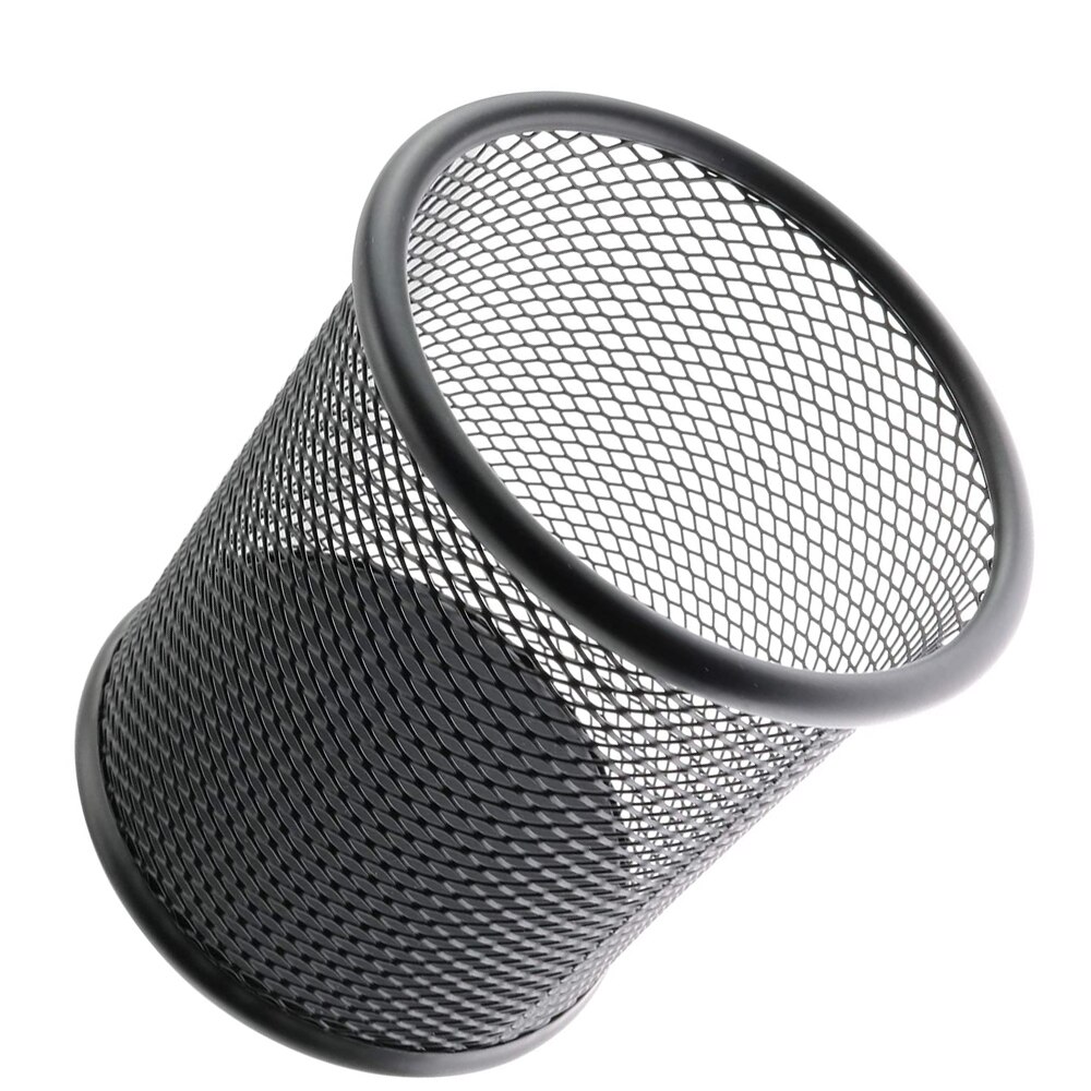 Mesh Metal Pen Holder Pencil Organizer Round Shaped Metel Mesh Pen Pot for Home Desk Office and School
