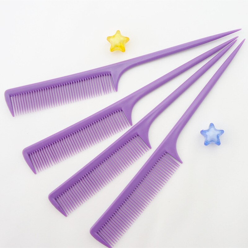 Peigne fin de pour coiffeur , peigne à queue de couleur, fendue pour la beauté, 1 pièce