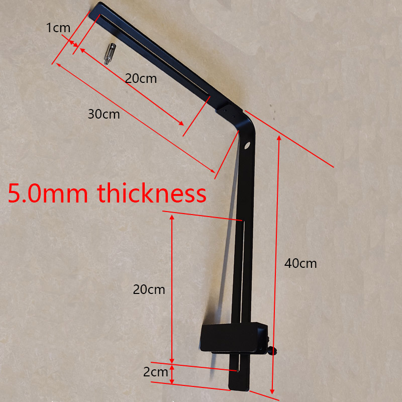 Soporte de luz para acuario de 2,8 \ 5,0mm, aleación de aluminio, soporte de lámpara para pecera a prueba de herrumbre, soporte de luz, estante colgante para candelabro de acuario: Blanco