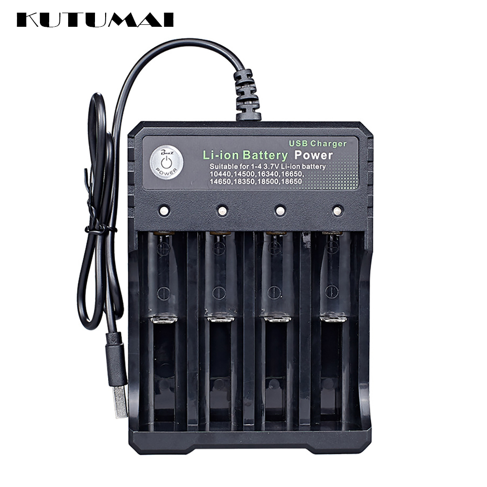 18650 Charger Independent Charging 3.7V Li-ion Battery Charger For 18350 16340 14500 10440 14500 16340 16650 14650 18350 18500
