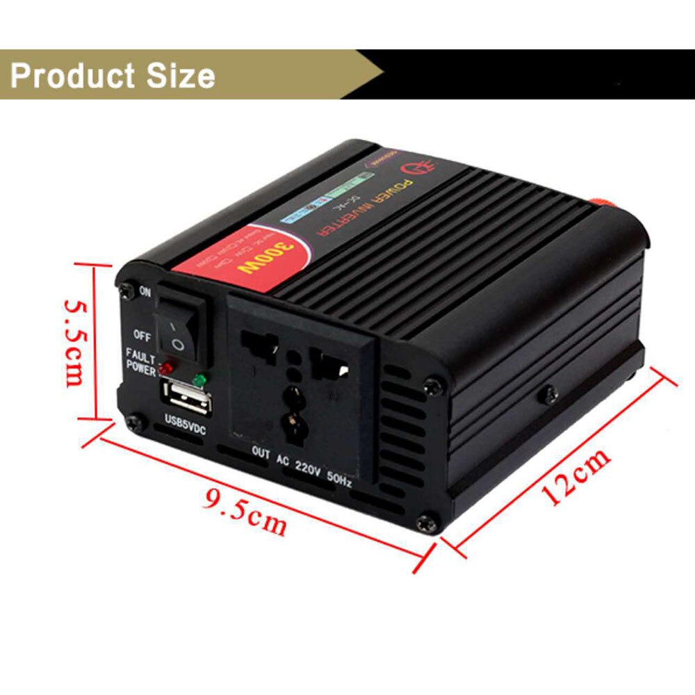 300w power inverter konverter  dc 12v to 220v ac biler inverter med bil adapter