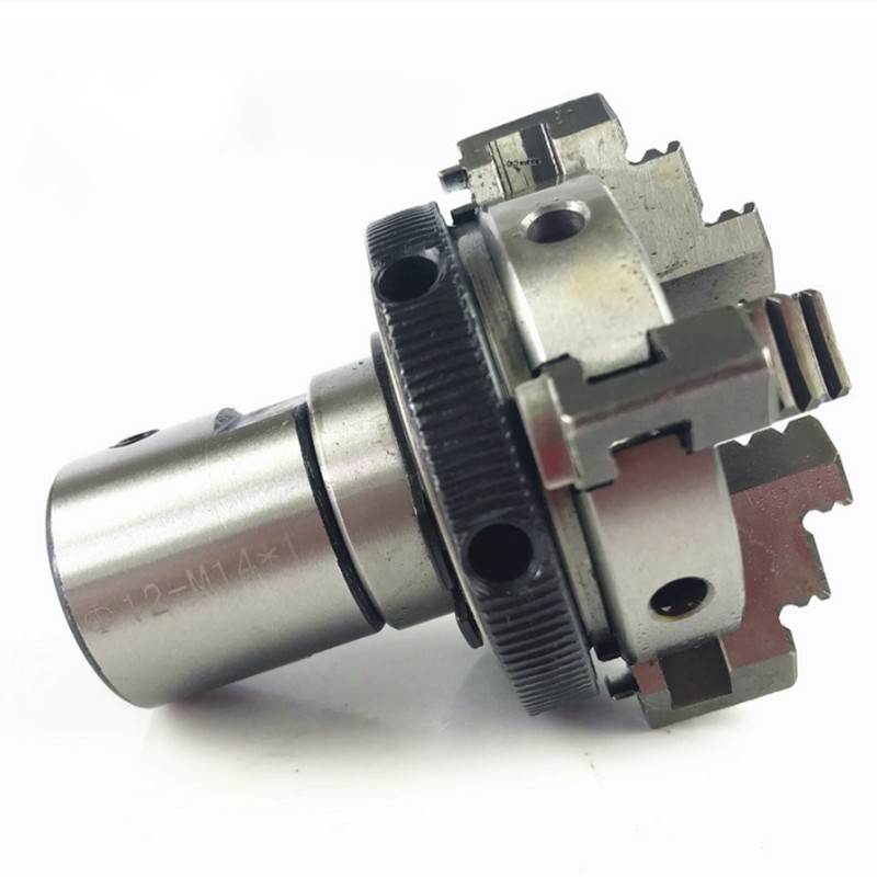63mm 2.5&quot; LATHE Chuck 4 Jaw Manual Mini Self-Centering Chuck Sanou K02-63 with Connecting Rod Connector for CNC Woodworking