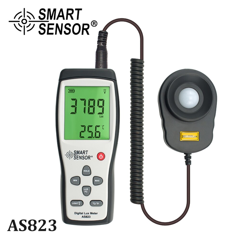 Smart sensor digital lux meter spektrofotometer fotometer spektrometer hög precision ljusmätare 1-200.000 lux nödljus