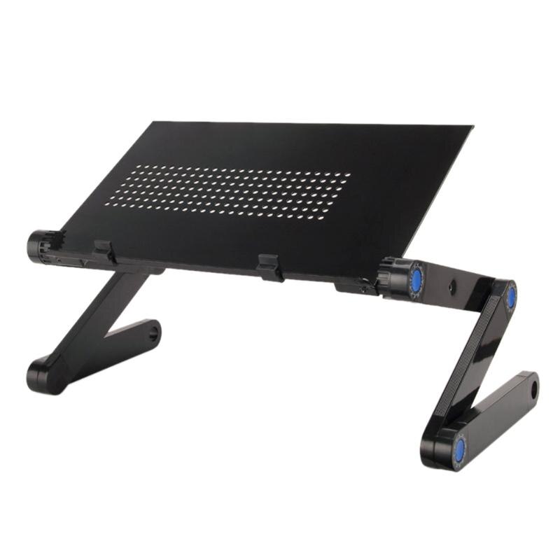 Aluminiumslegering foldebord bærbart skrivebord bærbart justerbart notesbogsstativ til sengesofa laptop bord hjemmekontor computerbord: 01