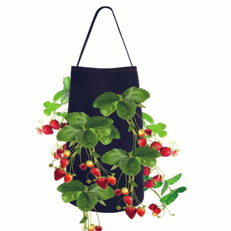Tuin Outdoor Planten Grow Bag Aardbei Verticale Bloem Kruid Pouch Wortel Ademend Groente Ronde Herbruikbare Pot Planter