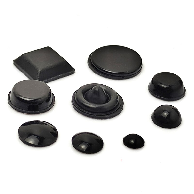 Self Adhesive Black Anti Slip Round Rubber Bumper Pads Silicone Feet Pads Sticky Silicone Shock Absorber