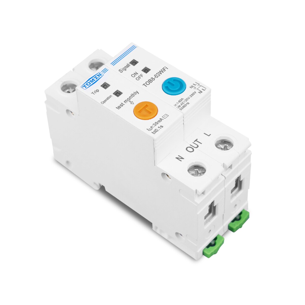Eenfase Wifi Smart Energy Meter Kwh Metering Monitoring Circuit Breaker Timer Relais Met Lekkage Bescherming 63A Ewelink