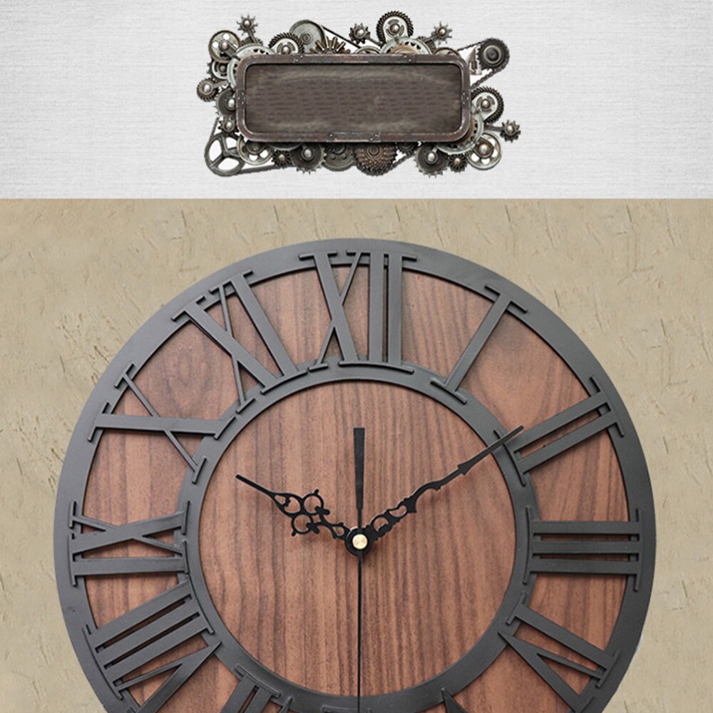 Roman Digital Wall Clock Simulation Wooden Wall Clock Roman Number Craft Wall Clock Acrylic Wall Clock (Black Shipment without B