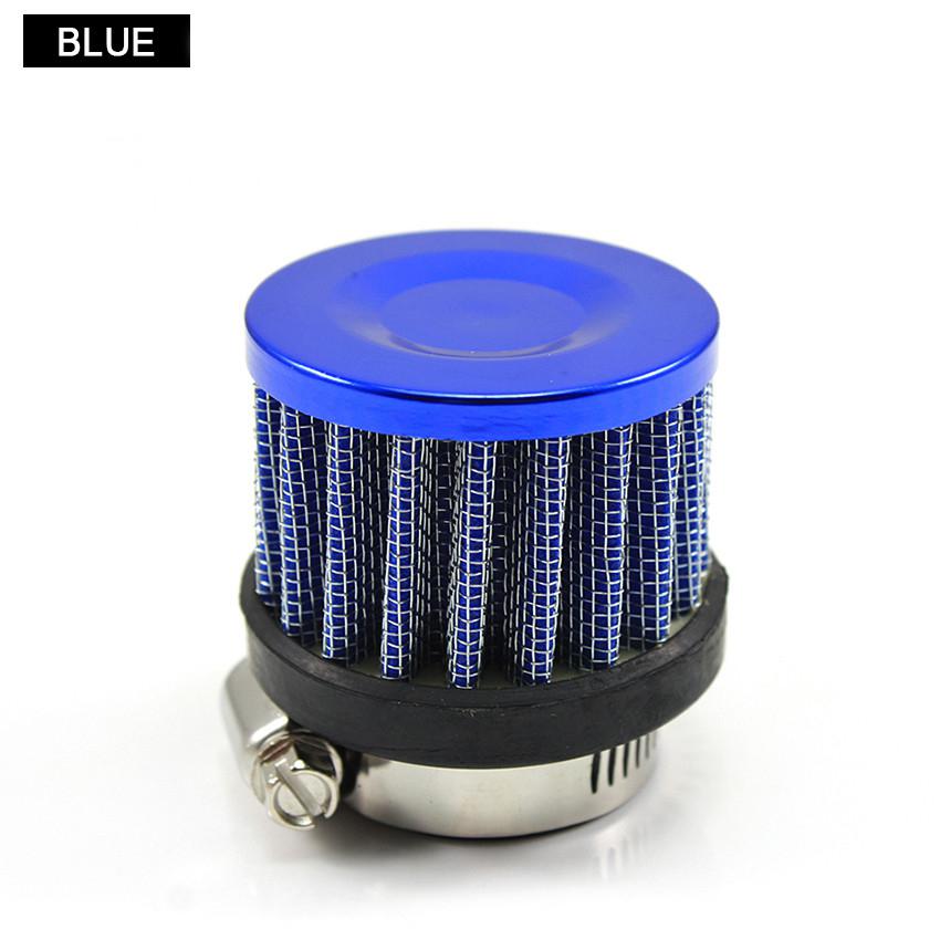 Universal 25mm Car Air Filter Clip-On Auto Round Conical Cold Air Intake Filter Kit Vent Crankcase Breather Part Auto Accessory: blue