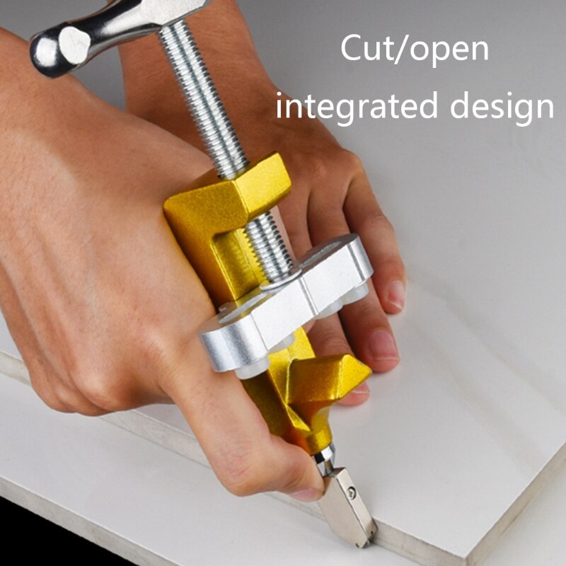 Hand Tool Glass Cutter 2 In 1 Mirror Cutter Construction Tool Kit Aluminum Alloy