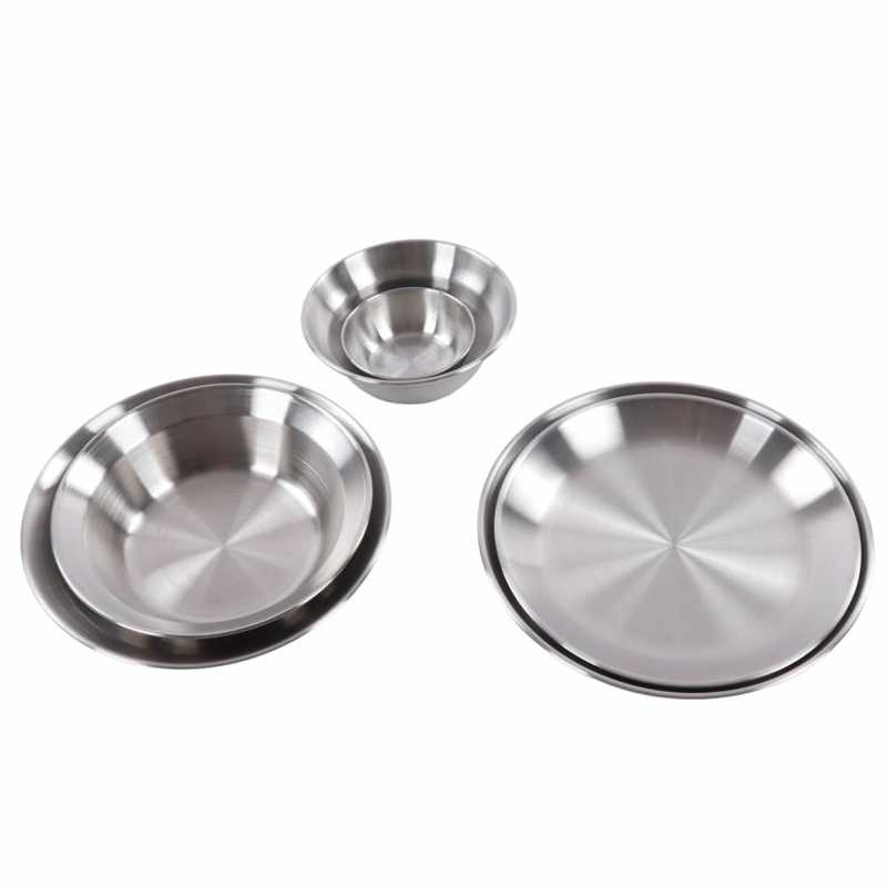 Camping Dinnerware Set Camping Dish Set Outdoor Durable with Storage Bag for Hiking