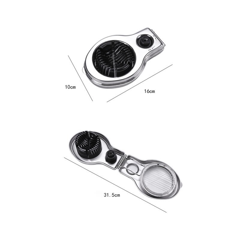 Roestvrij Staal Ei Slicer Manual Fruit Ei Cutter Divider Gekookte Eieren Splitter Salade Sandwich Gereedschap Keuken Gadgets