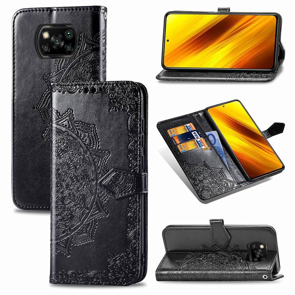 Poco X3 Flip Portemonnee Pu Lederen Case Voor Xiaomi Poco X3 Nfc Case Voor Xiaomi Poco X3 Nfc Cover Kaartslot Telefoon Geval