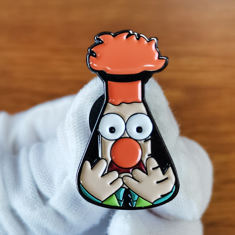 Beaker puppet pin