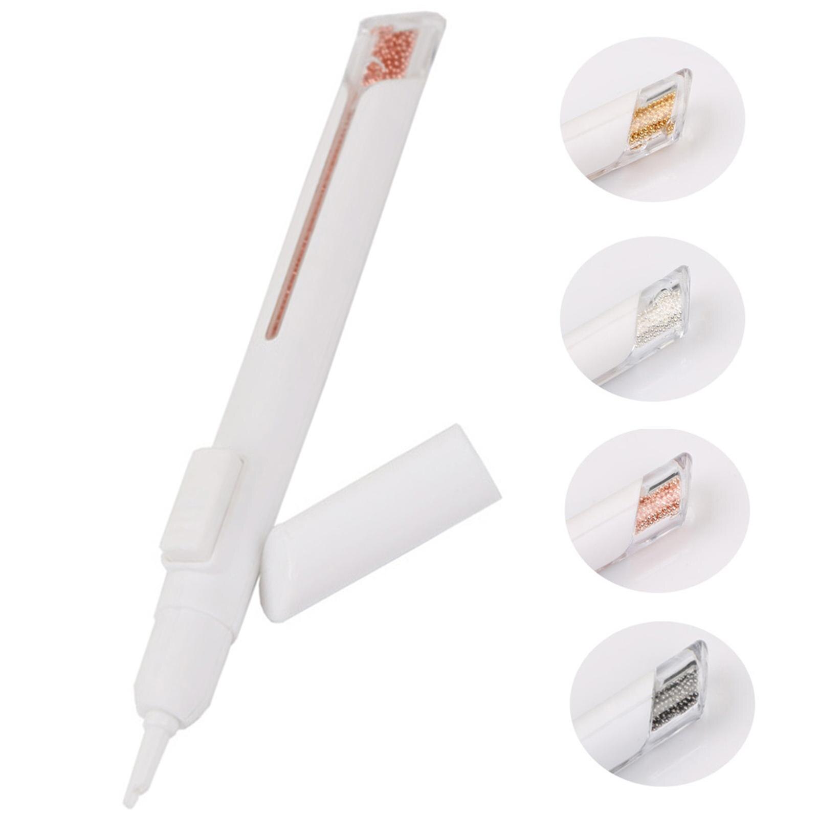 Bolígrafo pequeño de Caviar para decoración de uñas, herramienta de manicura de 0,8/1/1, 2mm, bola de acero, para Decoración