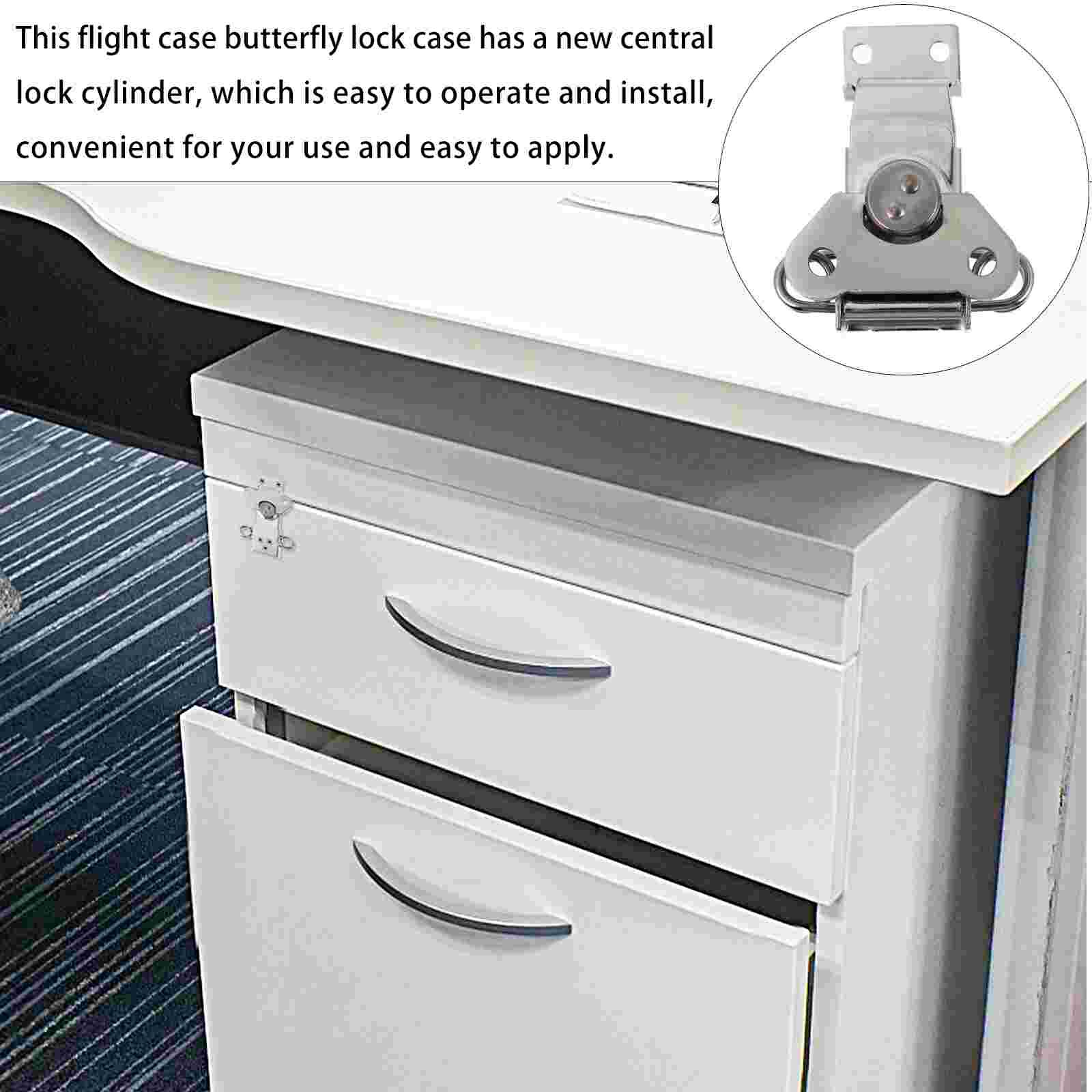 Zinc Alloy Spring Loaded Twists Clamp Mount Case Box Closure Lock