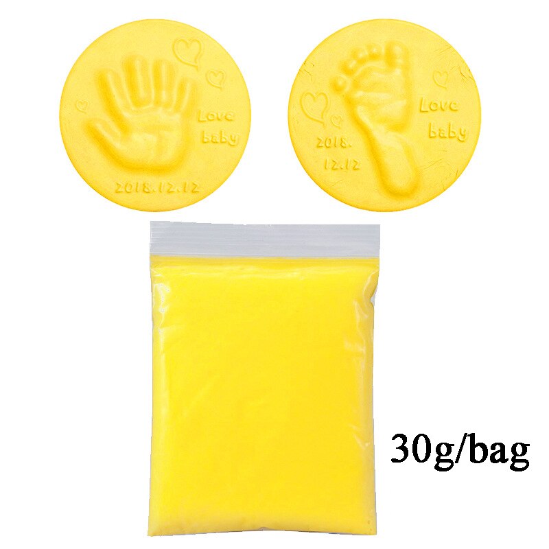 Baby Handabdruck Fußabdruck Ungiftig Neugeborenen Impressum Hand Stempelkissen Wasserzeichen Kleinkind Souvenirs Gießen Tonne Bunte Fußabdruck Schwamm: Gelb