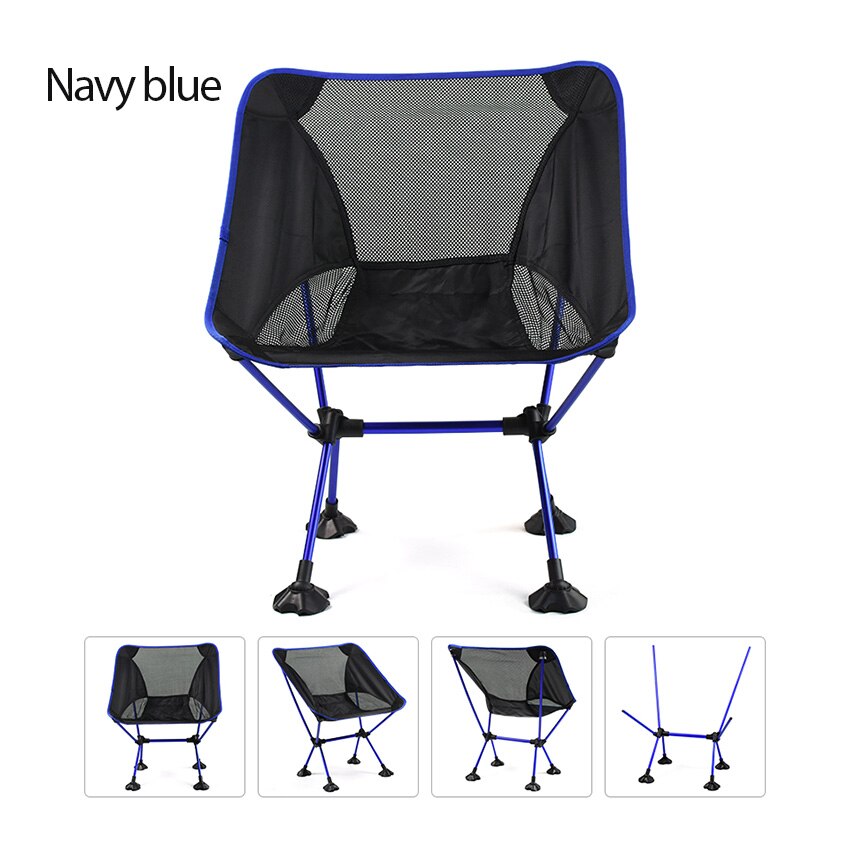 Bærbar månestol letvægts fiskeri camping bbq stole foldning udvidet vandretur sæde have ultralette kontormøbler til hjemmet