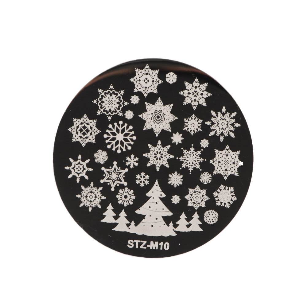 Pochoirs pour ongles, modèle de sapin de noël, renne, plaque d&#39;estampage, Nail Art: M10