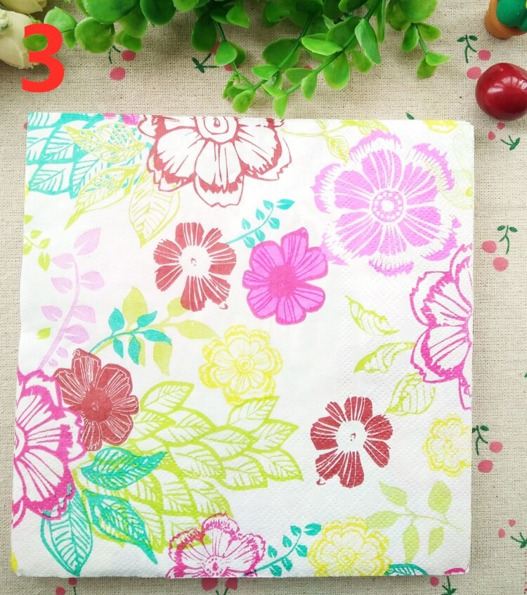 Napkins-20pcs de papel para el almuerzo, servilleta de papel impresa para Decoupage, serie lavanda, 33x33cm