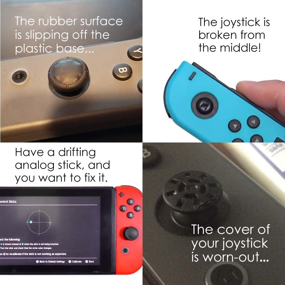 Original joystick udskiftning til joy con 3d analog thumbstick reparationssæt til nintend switch joy-con controller  (2- pakke)