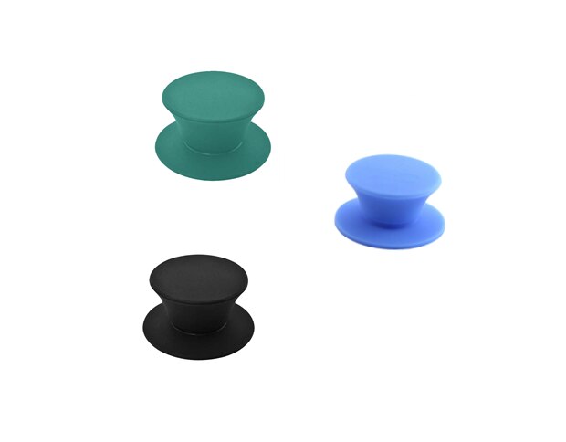 Pot Deksel Knop Siliconen Universele Pot Handvat Vervanging Keuken Kookgerei Cover Knoppen Voor Pan Deksel 3 Pcs: black blue green