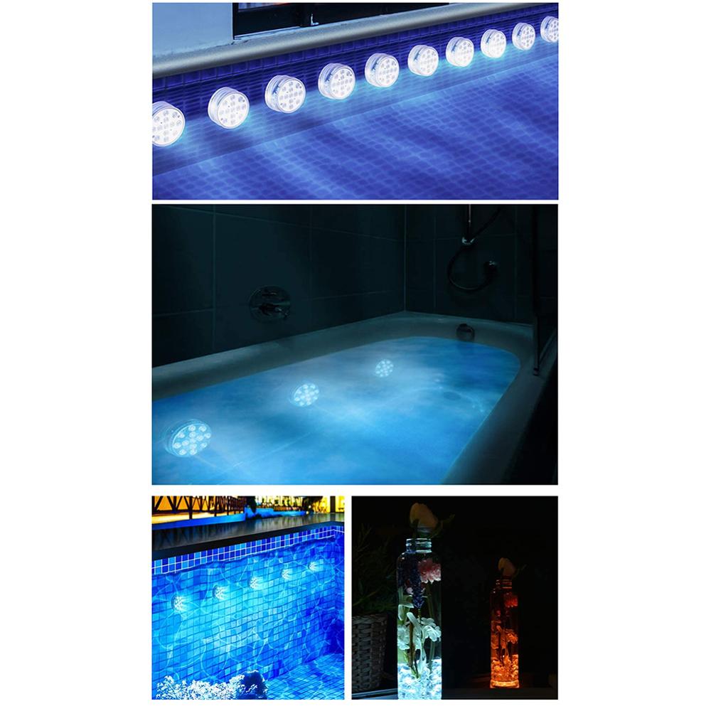 13 Leds Submersible Light Swimming Pool Fountain Spa Bathroom IP68 Waterproof RGB Lighting Underwater Lamp with Remote Control