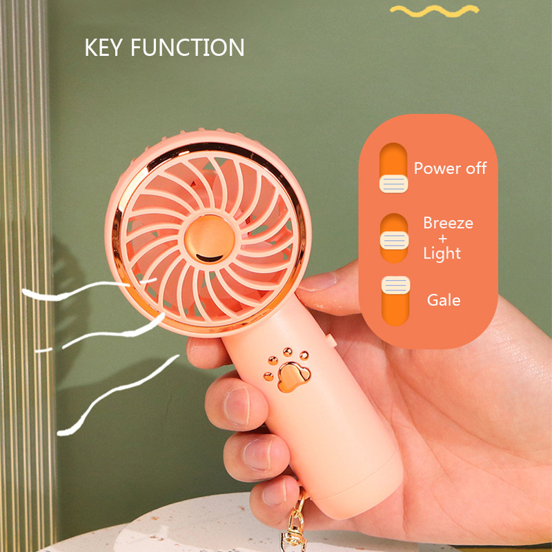 Porte-clés ventilateur Portable suspendu, Mini ventilateur Portable, Rechargeable USB, pour la maison, pour femmes et étudiants