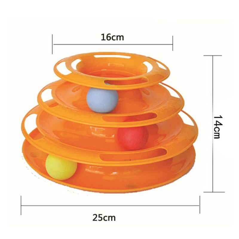 Three Four Levels pet cat toy Tower Tracks Disc cat Intelligence Amusement triple pay disc cat toys ball Training Amusement plat: RT100L
