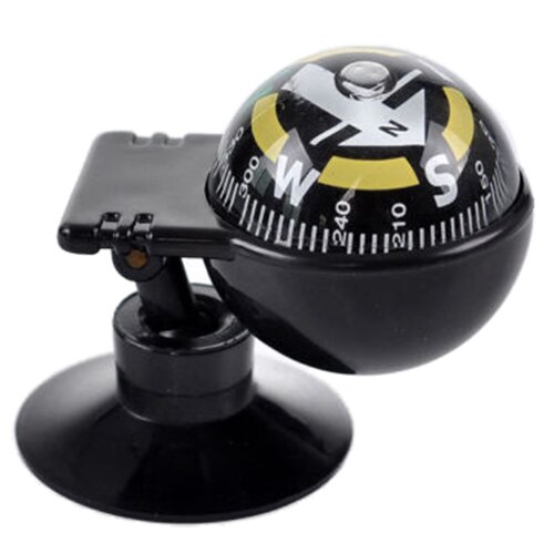 Car Vehicle Floating Ball Magnetic Navigation Compass Black