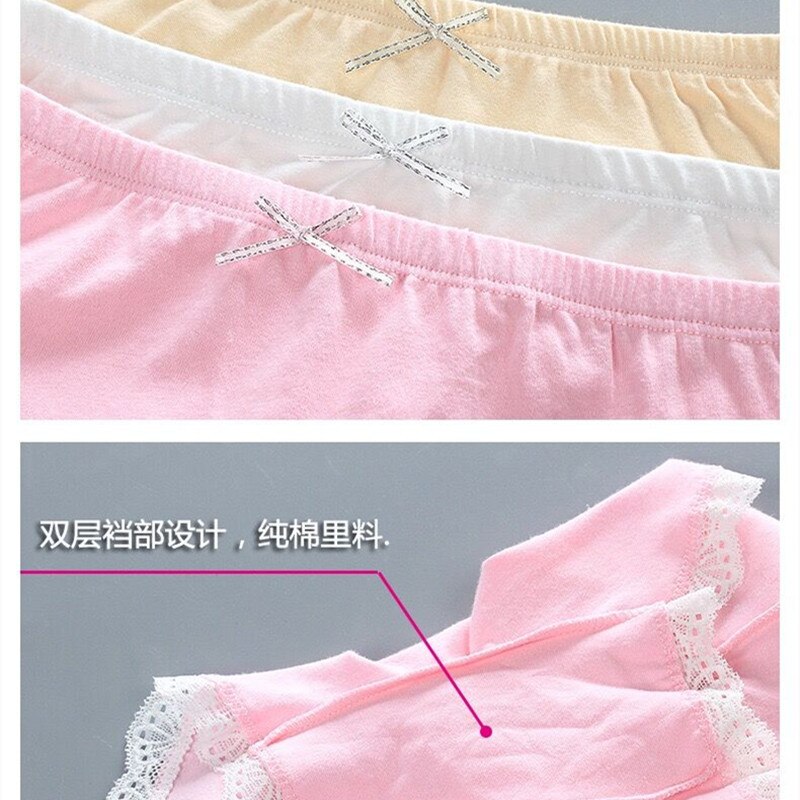 Pantalones cortos de seguridad de verano para niñas, ropa transpirable de algodón, pantalones cortos de encaje, 3 uds./lote
