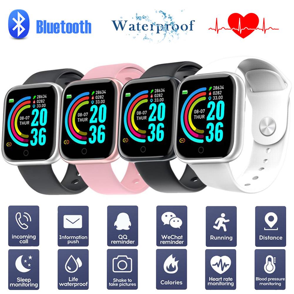 Y68 Smart Horloge Bluetooth Fitness Tracker Sport Horloge Hartslagmeter Bloeddruk Waterdichte Armband Voor Android Ios