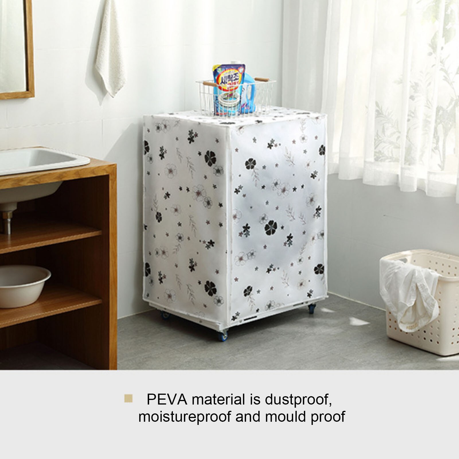 Washing Machine Cover Waterproof Sunscreen Protector Dust Cover Single Door Fridge Cover Household Refrigerator Organizer