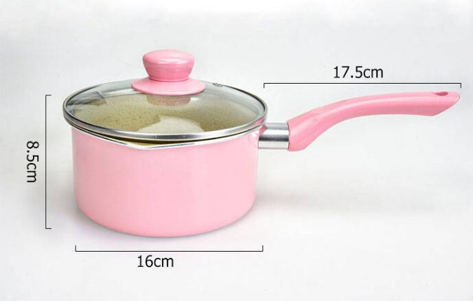 Mælkegryde non-stick baby babymad gryde baby lille mælke gryde mælk instant noodle pot induktionskomfur lille suppe gryde wok: Default Title