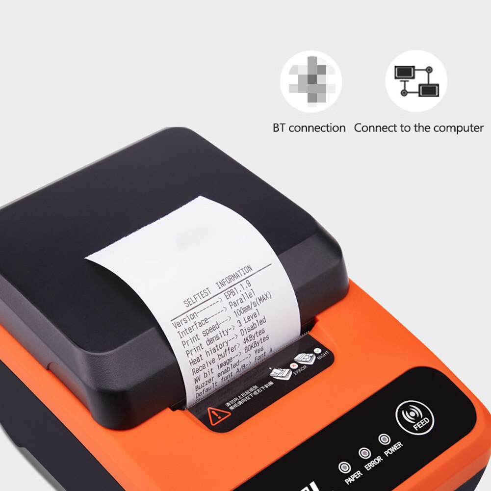 58mm USB Thermal Label Printer Portable Fine BT Printer Qr Code Sticker Barcode Thermal Clothing Label Printers