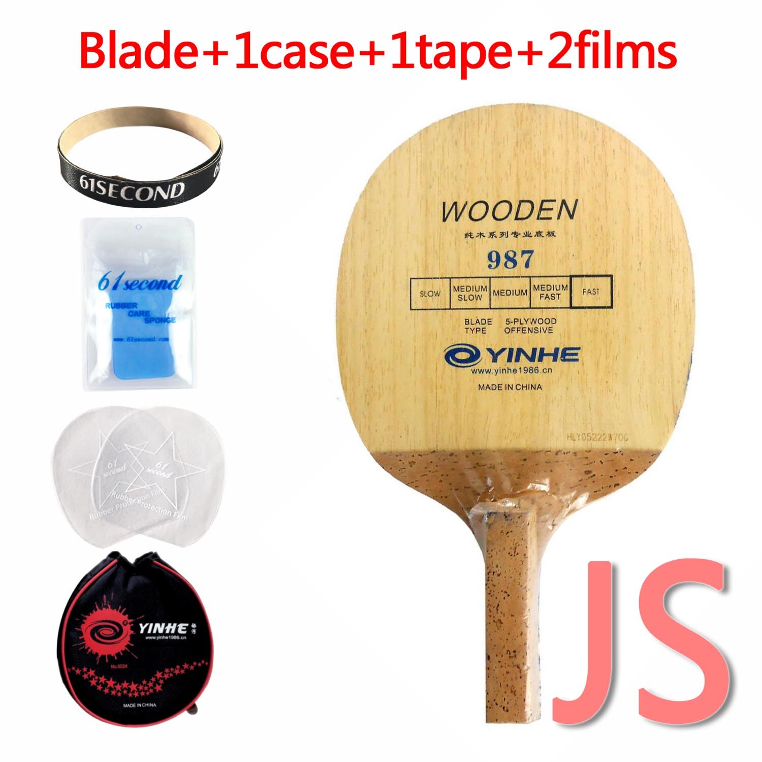 Yinhe Milky way Galaxy 987 Japanese penhold table tennis pingpong blade: JS with YBM case