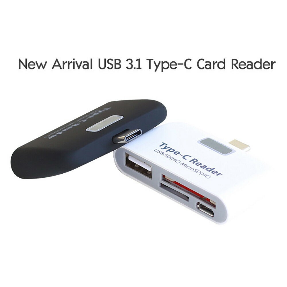 Micro sd hukommelseskortlæser usb  c 3.1 type c til usb 3.0 otg hub adapter