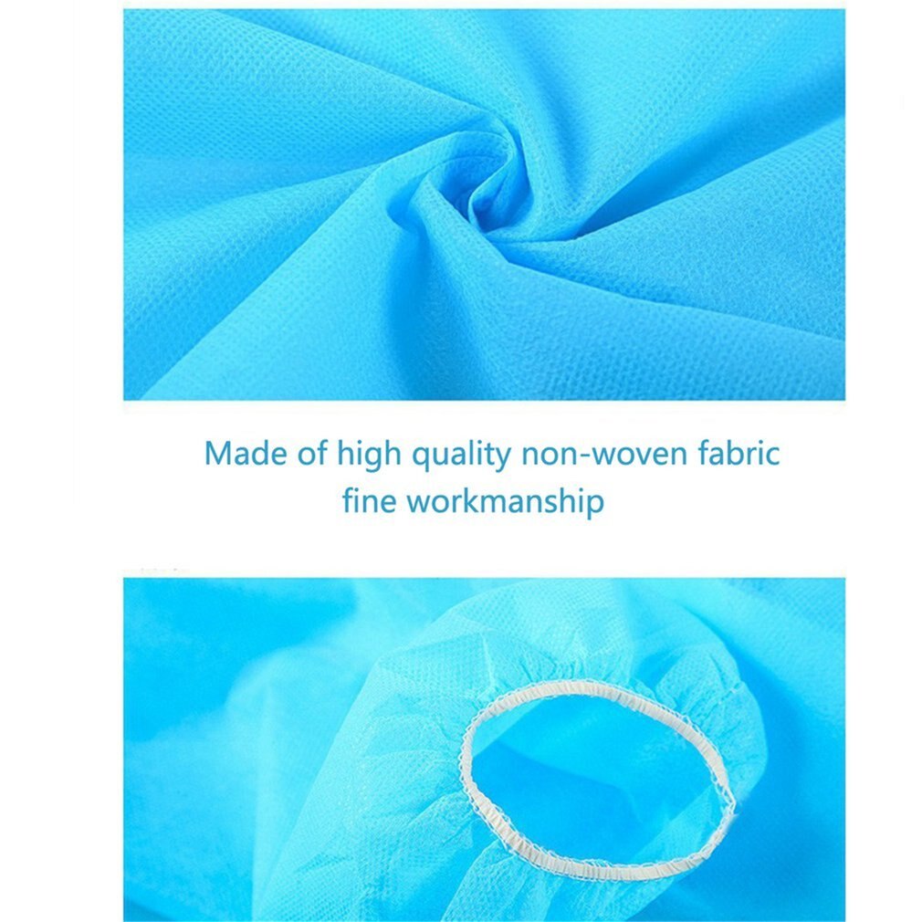 10 stk engangs støvtætte overalls åndbar non-woven kjole antistatisk isoleringstøj antifouling laboratoriefrakke