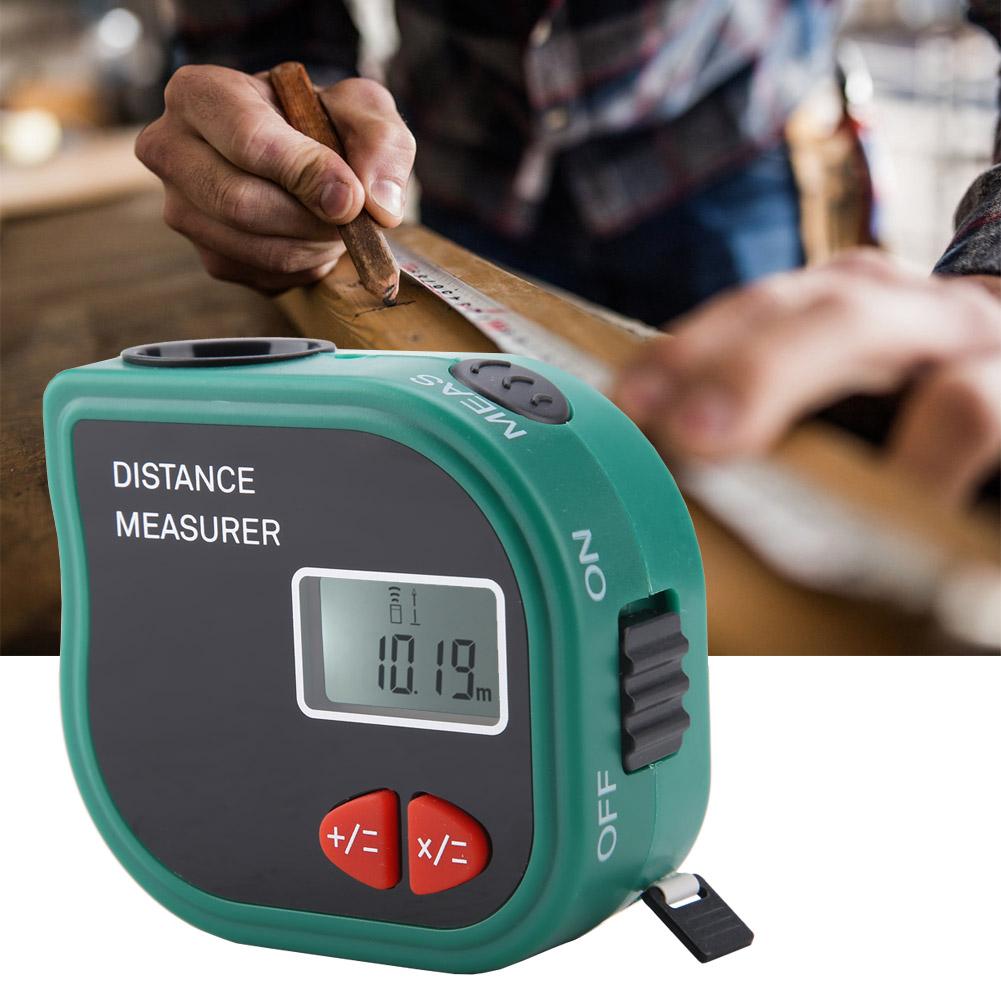 18m Distance Measurer Handheld LCD Distance Meter Ultrasonic Distance Meter Measurement Electronic Tape Measure