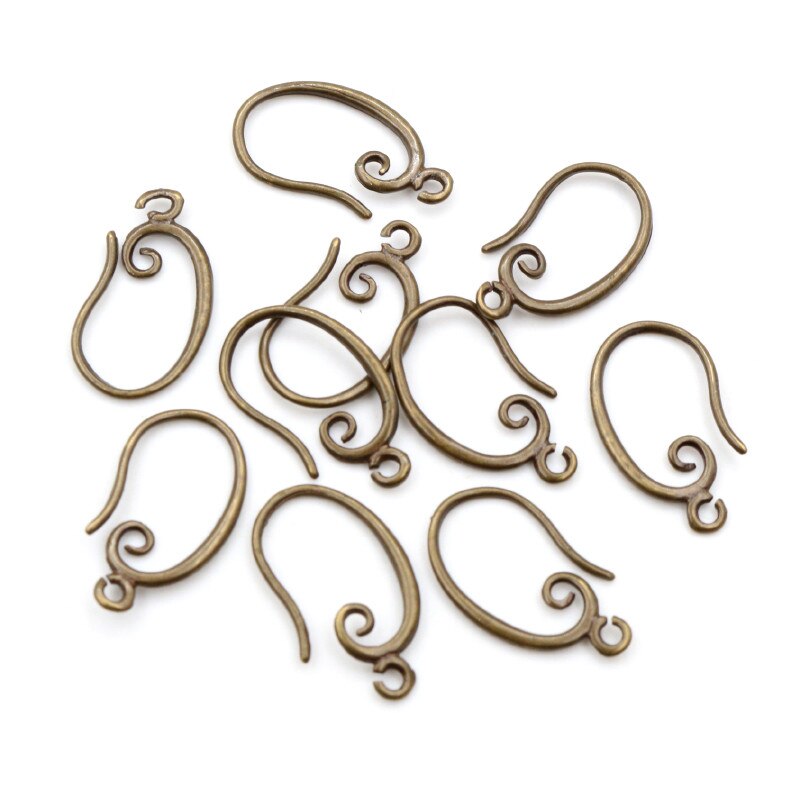 10Pcs 19X11Mm Klassieke 8 Kleuren Plated Messing Franse Earring Haken Draad Instellingen Base Instellingen hele