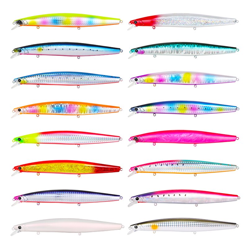 TSURINOYA 163S Ultra Long Casting Sinking Minnow Sea Fishing Lure STINGER 163mm 34.2g Seabass Tuna Saltwater Large Hard Baits