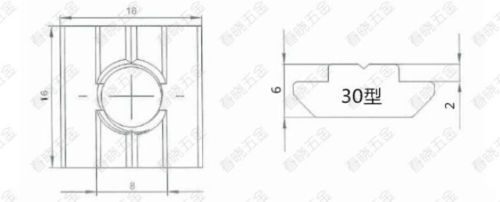 1 stuks T sliding moer blok M6 voor 30 serie aluminium profiel sleuf 8mm CPC118