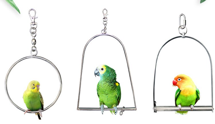 Creativo Uccello del Pappagallo Zampa Giocattolo Altalena Appeso FAI DA TE Uccello Gabbia Parrocchetto Pesce Persico Del Basamento Amaca Anello Ponte Forniture per Animali Da Compagnia di Trasporto libero