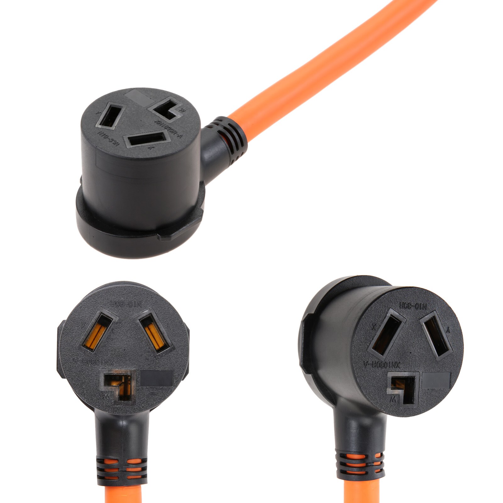 10-50P 50-Amp 3-Prong Dryer/Range Plug to 10-30R 3-Prong Dryer Outlet (Flexible) STW 10/3 30-Amp Copper Wire