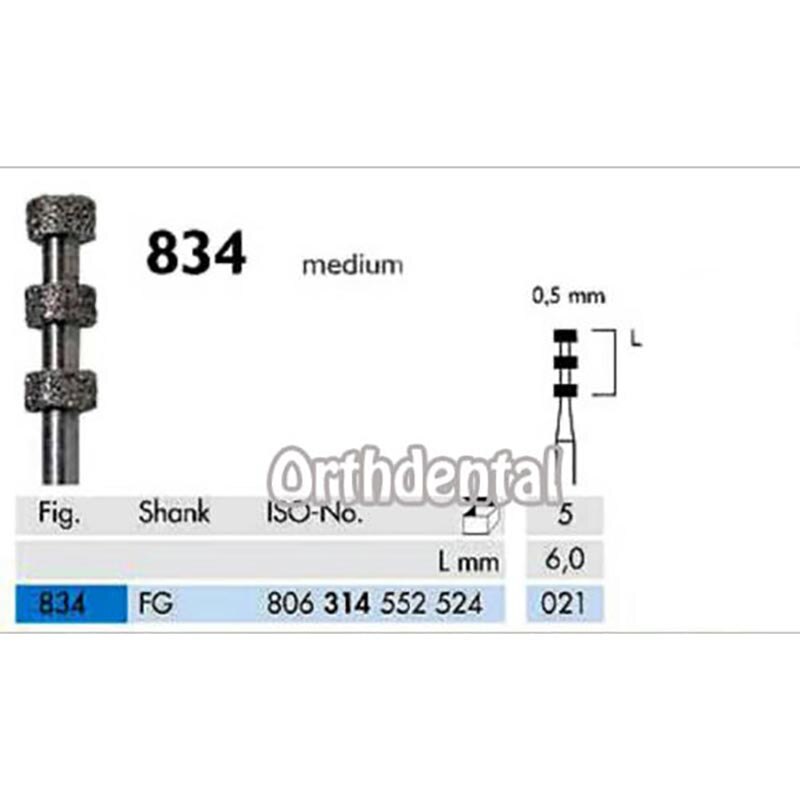 10Pcs Multi-Use Diamond Burs Depth Marker Depth Cutter 834/021 Medium Grit